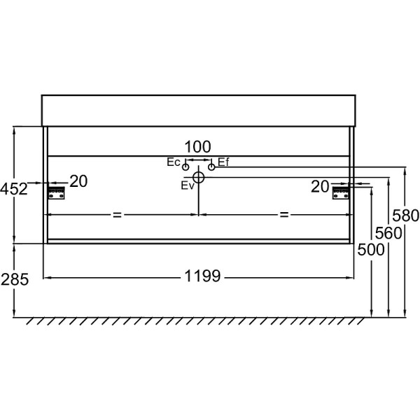 Тумба подвесная Jacob Delafon Vivienne 120 дуб табак (EB1509-E52-N18)