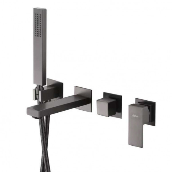 Смеситель для ванны и душа Abber Daheim скрытого монтажа, никель (AF8230NG) Смеситель для ванны и душа Abber Daheim скрытого монтажа, никель (AF8230NG)