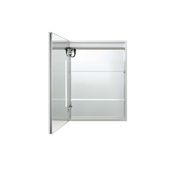 Шкаф зеркальный алюминиевый Aquatek с подсветкой 600x800x133 антизапотевание (AQ7609-MLC)