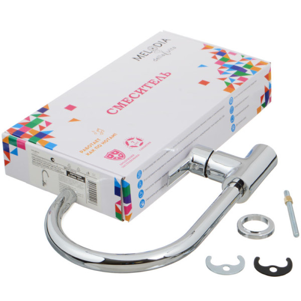 Смеситель для кухни Melodia della vita Metallica хром (MDV35515) Смеситель для кухни Melodia della vita Metallica хром (MDV35515)