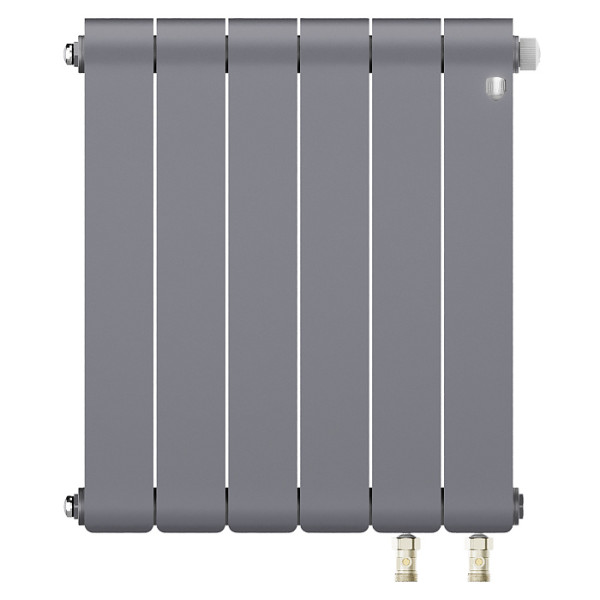 Радиатор биметаллический Royal Thermo Infinity 500 Silver Satin VR80 (6 секций) Серебристый (RTINSSVR805006)