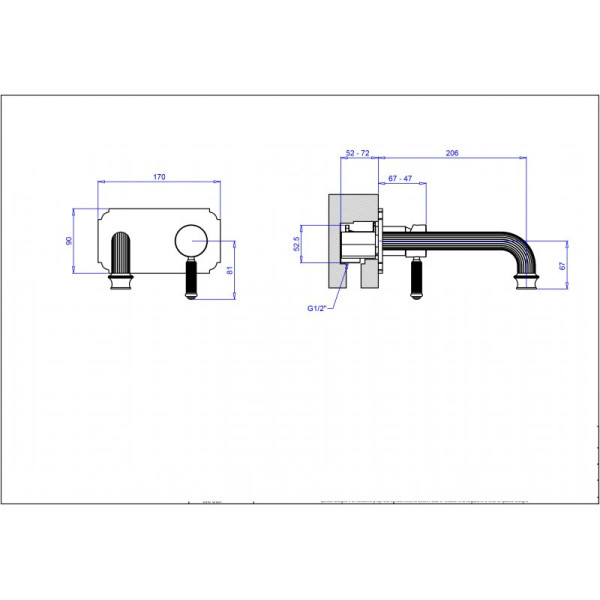 Смеситель для раковины Cezares Aphrodite золото глянцевый (APHRODITE-BLSM2-03/24-Bi)