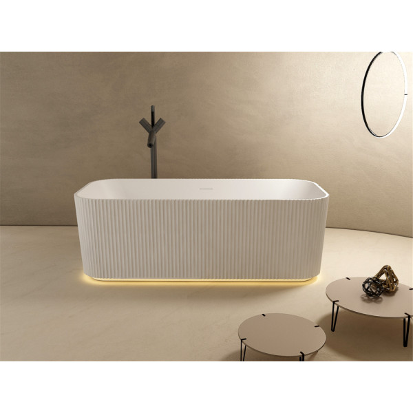 Ванна из искусственного камня Abber Stein 170x75 белая матовая (AS9663)