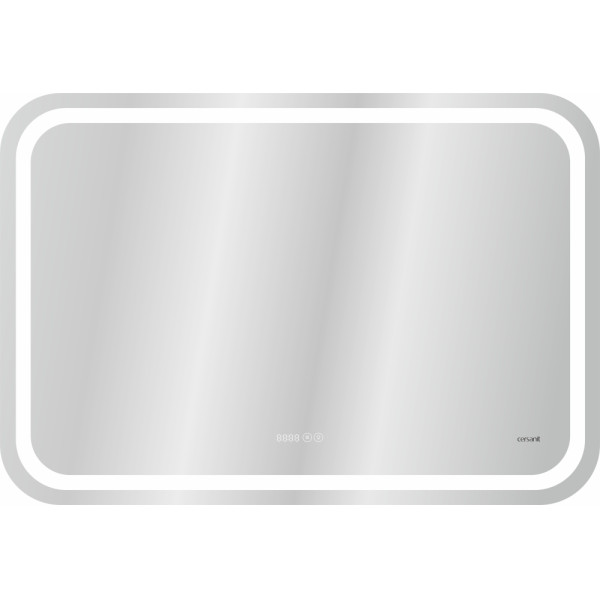 Зеркало Cersanit LED Design Pro 050 80х55 с подсветкой с часами  хол. тепл. cвет