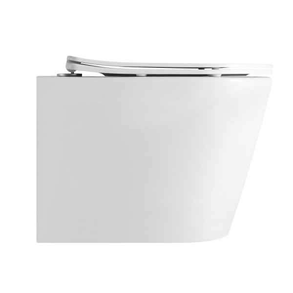 Унитаз подвесной Triton Verso с сиденьем микролифт, белый (VO-0832)