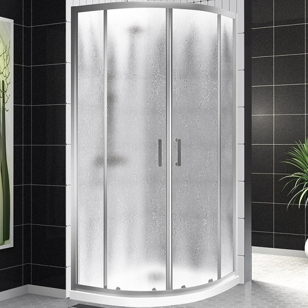 Душевой уголок BelBagno Uno-195 90x90x195 стекло Шиншилла, профиль хром (UNO-195-R-2-90-CH-CR)