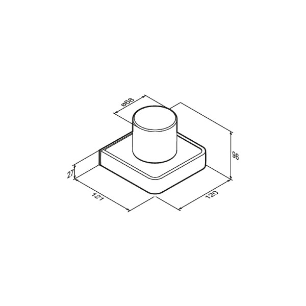 Стеклянный стакан с настенным держателем Damixa Jupiter (DA7734300) Стеклянный стакан с настенным держателем Damixa Jupiter (DA7734300)
