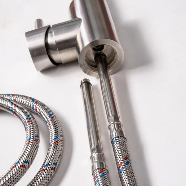 Подводка гибкая для смесителя 600 мм 1/2"хМ10 Monoflex SS extra long штуцер 60 мм (пара, нерж. сталь) (Н01290)