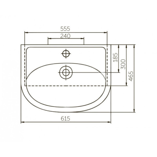 Раковина встраиваемая Rosa Уют 60 Раковина встраиваемая Rosa Уют 60
