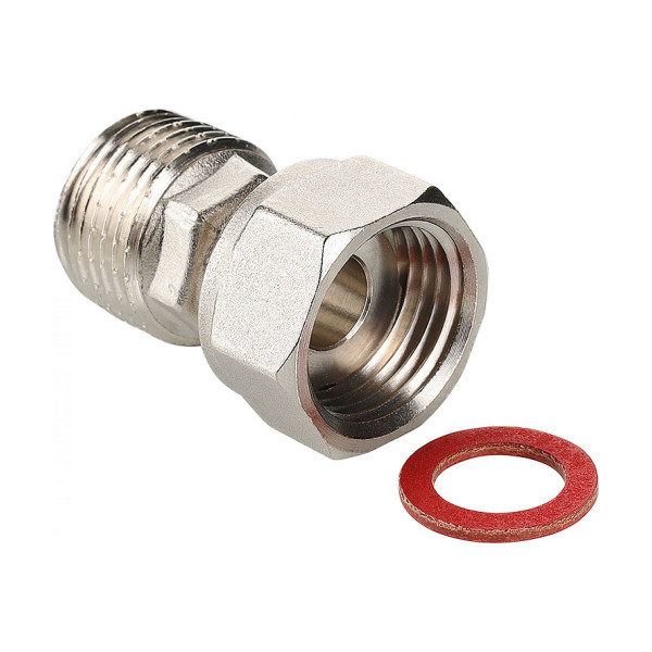 Переход с накидной гайкой 1/2" ВН Valtec (никель) (VTr.613.N.0404) Переход с накидной гайкой 1/2" ВН Valtec (никель) (VTr.613.N.0404)