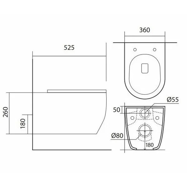 Инсталляция с унитазом Aquatek Европа New-KKI2 рама Standard INS-0000012+звукоизоляционная прокладка+крепеж KKI-0000002+унитаз Европа AQ1106