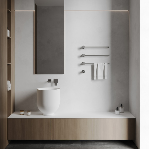 Полотенцесушитель электрический Abber Charme 520x495 хром (AH4003) Полотенцесушитель электрический Abber Charme 520x495 хром (AH4003)