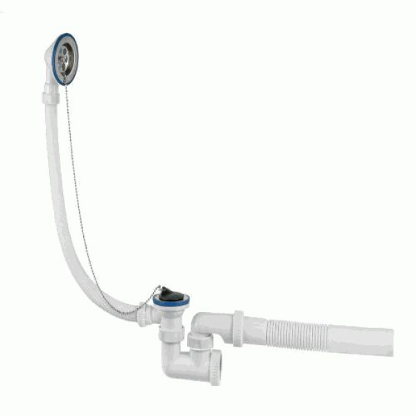 Обвязка для ванны с пробкой на цепочке 40/50 мм с гофрой 60 см Универсал Wirquin (30982420) Обвязка для ванны с пробкой на цепочке 40/50 мм с гофрой 60 см Универсал Wirquin (30982420)