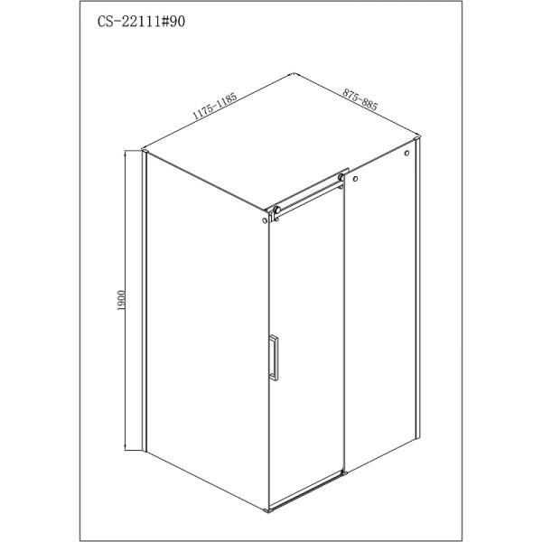 Душевой уголок Loranto Neo 90x120x190 стекло прозрачное, профиль серебро, без поддона (CS-22111-120*90)