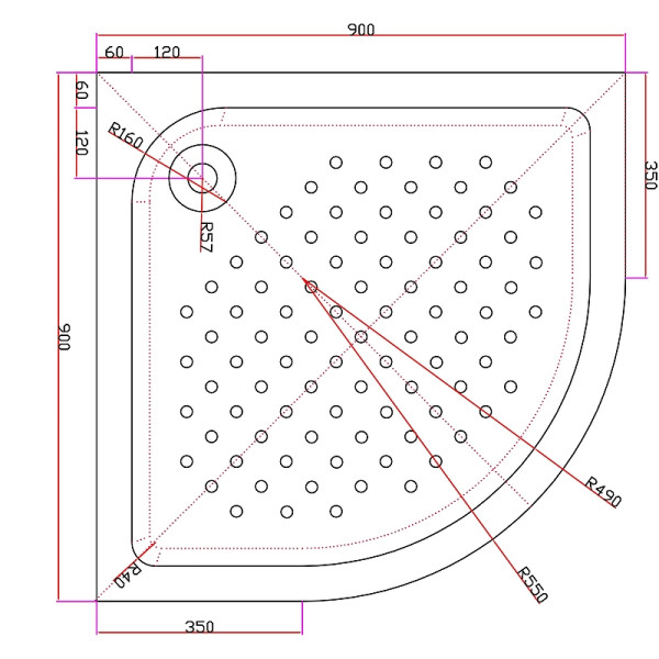 Душевой поддон Cezares 90x90x14 белый (TRAY-A-R-90-550-15-W-W0)