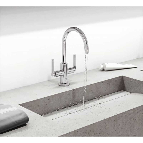 Смеситель для раковины Kludi Nova Fonte хром, донный клапан (201180515) Смеситель для раковины Kludi Nova Fonte хром, донный клапан (201180515)