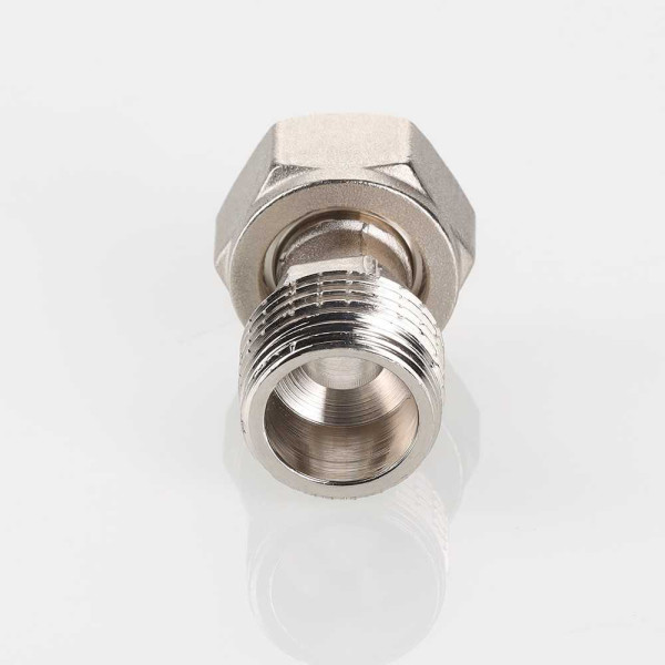 Переход с накидной гайкой 1"х3/4" ВН Valtec (никель) (VTr.613.N.0605) Переход с накидной гайкой 1"х3/4" ВН Valtec (никель) (VTr.613.N.0605)