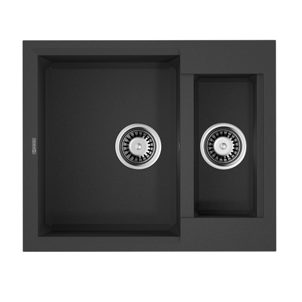 Мойка для кухни врезная Omoikiri Sakaime 60-2-BL Tetogranit/черный (4993908) Мойка для кухни врезная Omoikiri Sakaime 60-2-BL Tetogranit/черный (4993908)