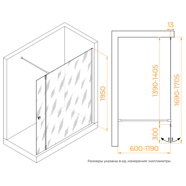 Душевая перегородка RGW WA-054B (WA-010B + Z-072B) 1400 стекло прозрачное, профиль черный (351005443-14) Душевая перегородка RGW WA-054B (WA-010B + Z-072B) 1400 стекло прозрачное, профиль черный (351005443-14)