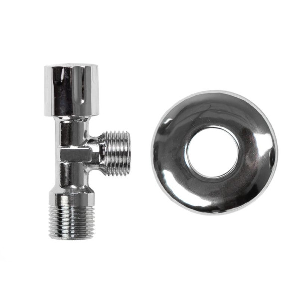 Кран угловой 1/2"х1/2" НН вентильный хром (SV-102-1515)