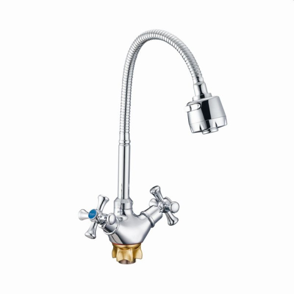 Смеситель для кухни G.lauf хром с гибким изливом (QTZ4-E827) Смеситель для кухни G.lauf хром с гибким изливом (QTZ4-E827)