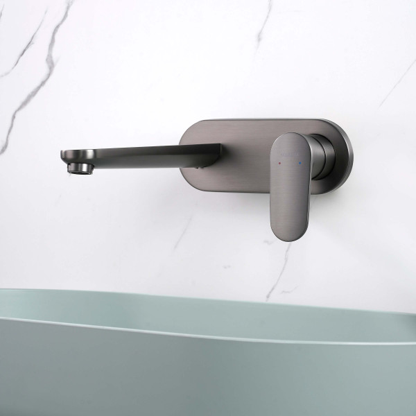 Смеители для раковины Aquatek Ника встраиваемый оружейная сталь (AQ1813BGM)