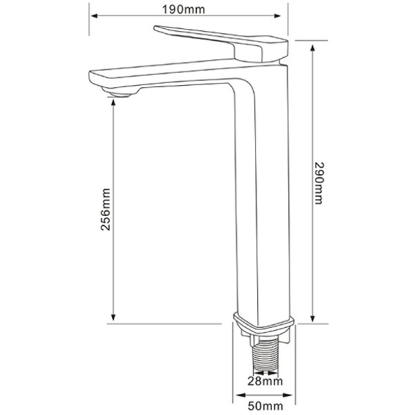 Смеситель для раковины Comforty черный (FC071B-CMT)