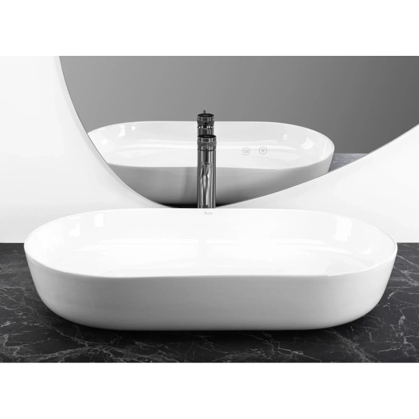 Раковина накладная REA Cleo white 70x39x13 белая (REA-U6215) Раковина накладная REA Cleo white 70x39x13 белая (REA-U6215)