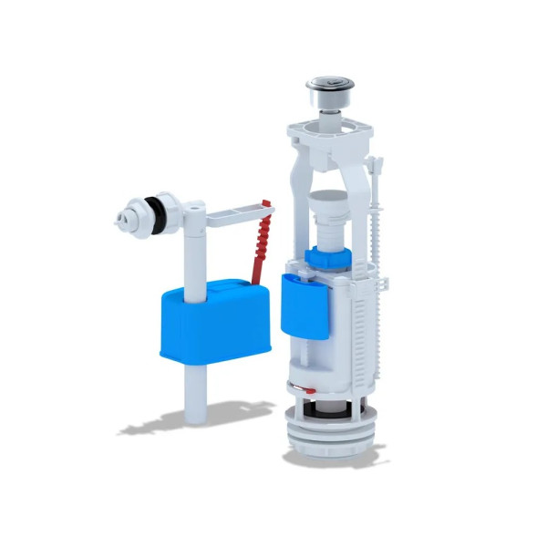 Арматура для смывного бачка АНИ (боковой подвод 1/2" (пластик), 2-уровня, кнопка мет. эконом) АНИ пласт (WC3050M) Арматура для смывного бачка АНИ (боковой подвод 1/2" (пластик), 2-уровня, кнопка мет. эконом) АНИ пласт (WC3050M)