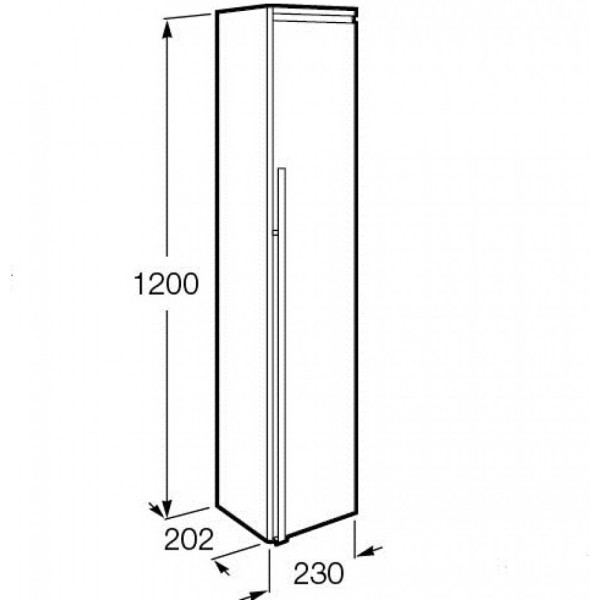 Пенал напольный Roca Aneto 230x202x1200 белый (7.8574.6.780.6)