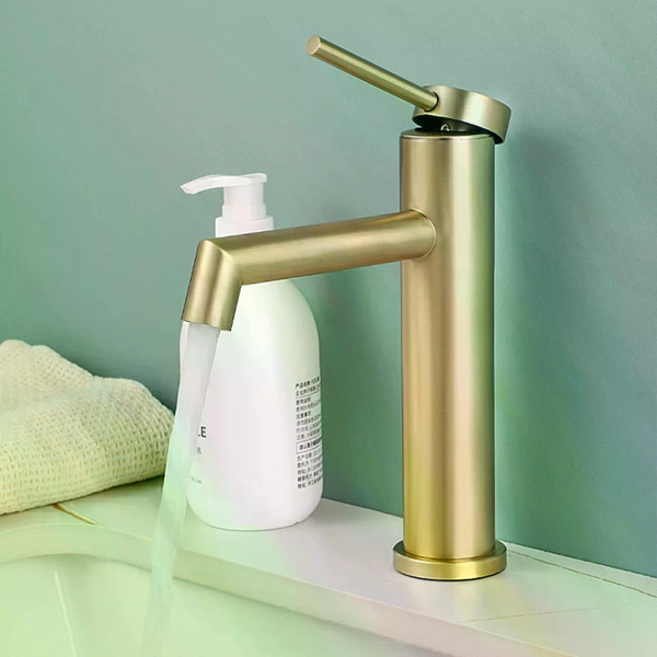 Смеситель для раковины Rea Foss золото матовое (REA-B5316) Смеситель для раковины Rea Foss золото матовое (REA-B5316)