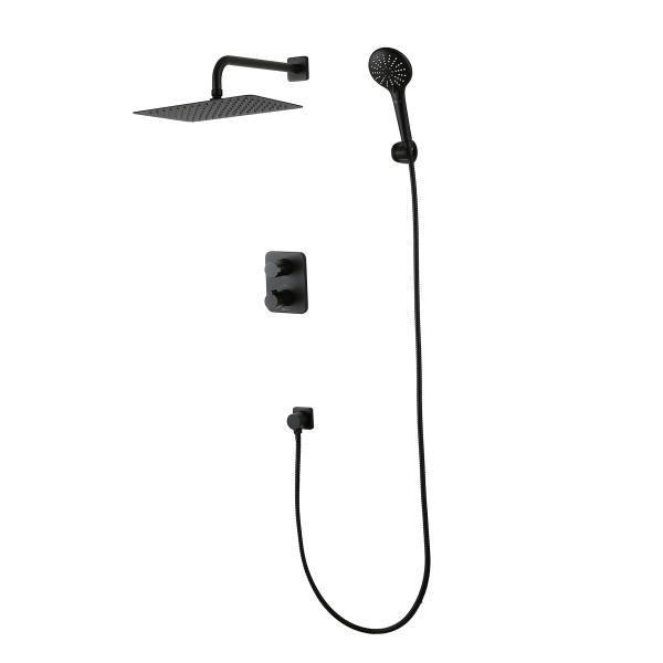 Смеситель для душа Lemark Bronx встраиваемый графит (LM3749BL)