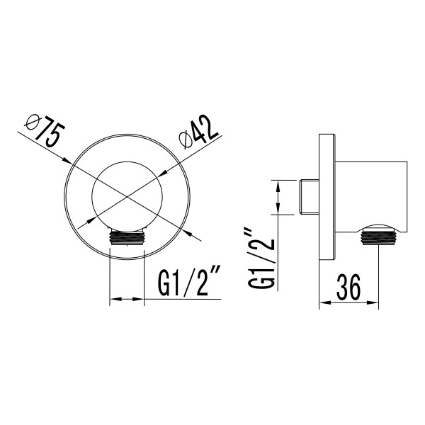 Подключение для душевого шланга Lemark (LM4383C)