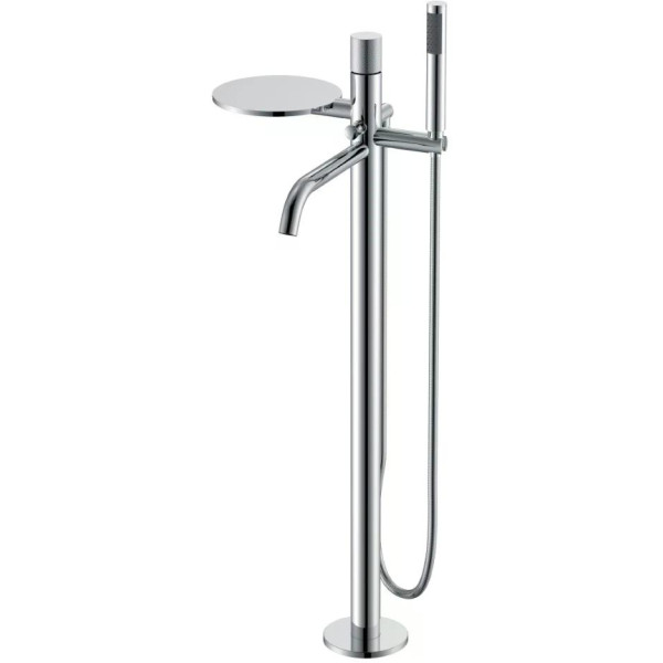 Смеситель напольный Boheme Stick хром с душевым комплектом (129-CRCR.4)