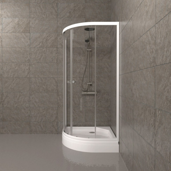 Душевое ограждение Triton Ультра 90x90 стекло прозрачное, профиль белый (DK322_1)