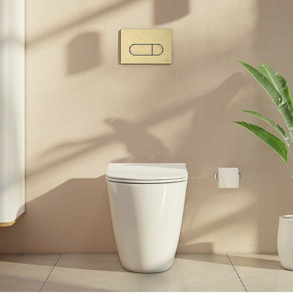 Клавиша смывная Vitra Root Round золото матовое (740-2225) Клавиша смывная Vitra Root Round золото матовое (740-2225)
