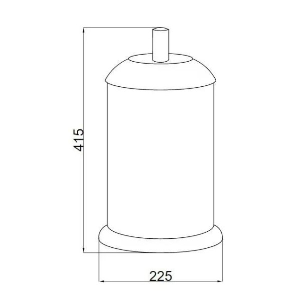 Ведро для мусора Boheme Murano Cristal 27x27x36 бронза (10914-CRST-BR)