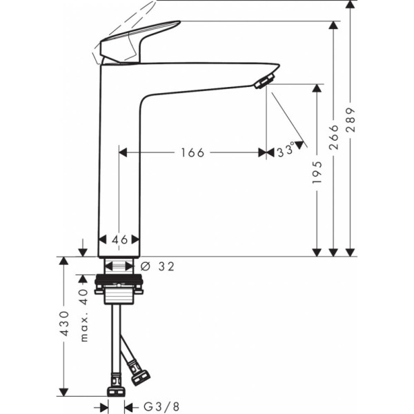 Смеситель для раковины Hansgrohe Logis (71091000)