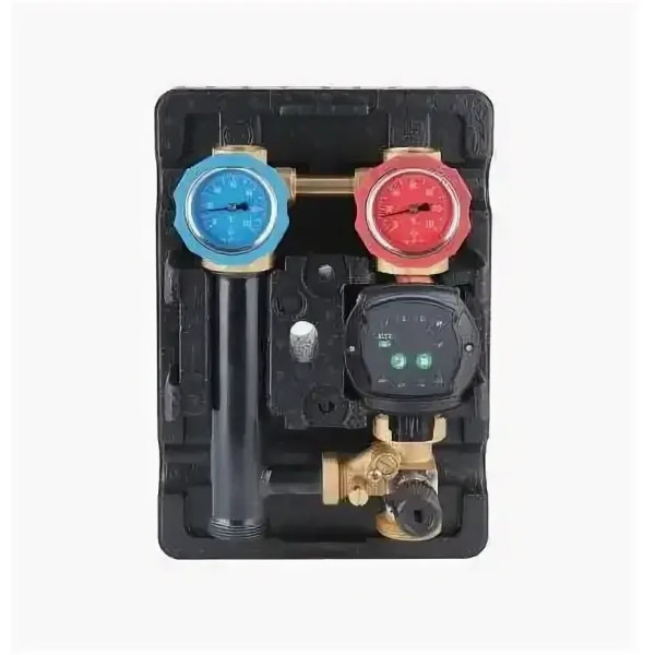 Насосная группа с трехходовым смесительным клапаном Kromwell DN 25 (без насоса, левое подключение) (KW.MWUH180L)