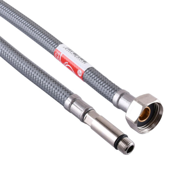 Подводка гибкая для смесителя Tucai 1000 мм. 1/2"-M10*1" L17 в полимерной ACB (антикоррозийной) оплетке (аналог 204615) (203501)