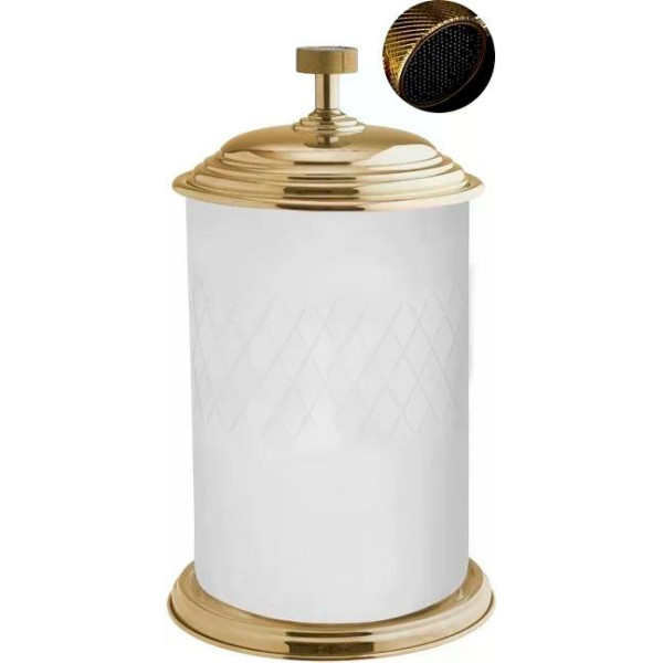 Ведро для мусора Boheme Royal Cristal 23x23x32,5 золото (10934-G-B)