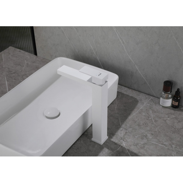 Смеситель для раковины Abber Daheim белый матовый (AF8211W)