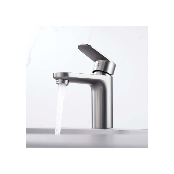 Смеситель для раковины Aquatek Ника оружейная сталь (AQ1810BGM) Смеситель для раковины Aquatek Ника оружейная сталь (AQ1810BGM)