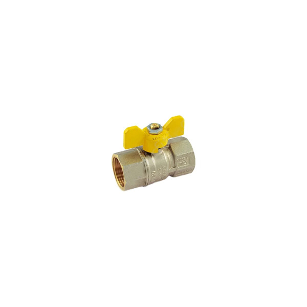 Кран газовый 1" ВВ шаровый Tornado (жёлтая бабочка) Tiemme (2390010 / 2370G07) Кран газовый 1" ВВ шаровый Tornado (жёлтая бабочка) Tiemme (2390010 / 2370G07)
