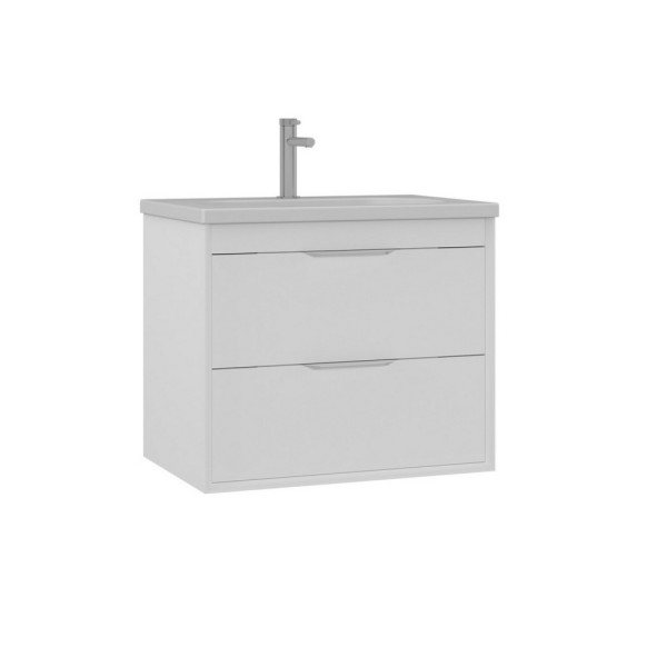 Тумба подвесная Orka Clay 650x500x520 с раковиной белый матовый (5004379)