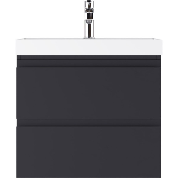 Тумба подвесная под умывальник Classica 60 Graffo графит матовый В2 Домино (DGr2111T)