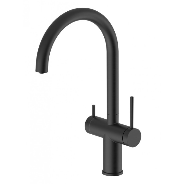 Смеситель для кухни Santek Энсо с переключателем на фильтр черный (WH5A43027N001)