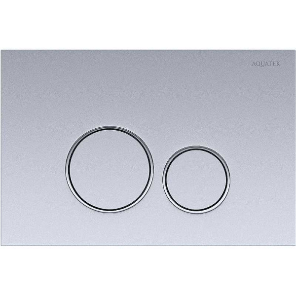 Клавиша смывная Aquatek хром матовая ободок хром (KDI0000019)