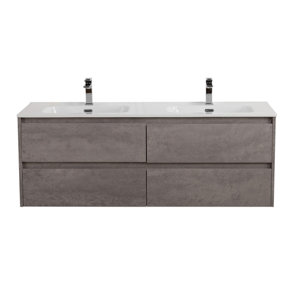 Тумба подвесная BelBagno Kraft 1400x460x500 Cemento Grigio/матовый (KRAFT-1400-4C-SO-2-CG)