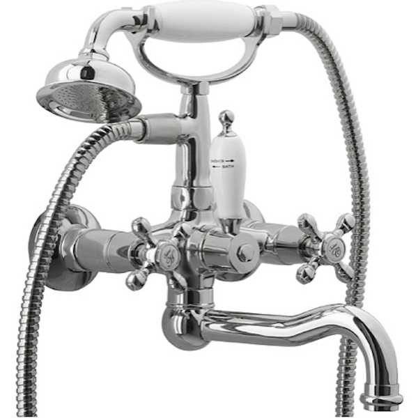 Смеситель для ванны и душа Boheme с душевым гарнитуром хром (273)
